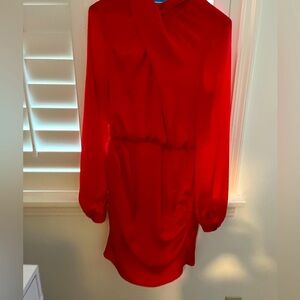 NWT Bailey 44 red silk mini dress Small
